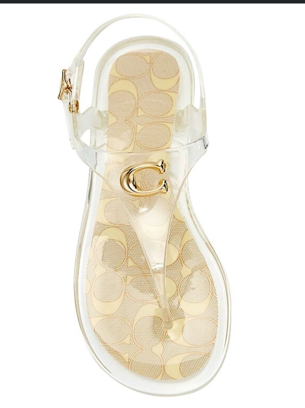 Coach Natelee Jelly Sandal Size 8 Clear - Picture 1 of 4